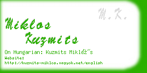 miklos kuzmits business card